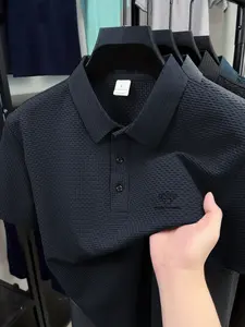 Monkey Golf Course Men's Polo Professional Quick Drying Elite Social Robe Men's Ice Sensation Quick Drying Polo Shirt Polyester Spandex Blended Summer Moisture wicking Sweat