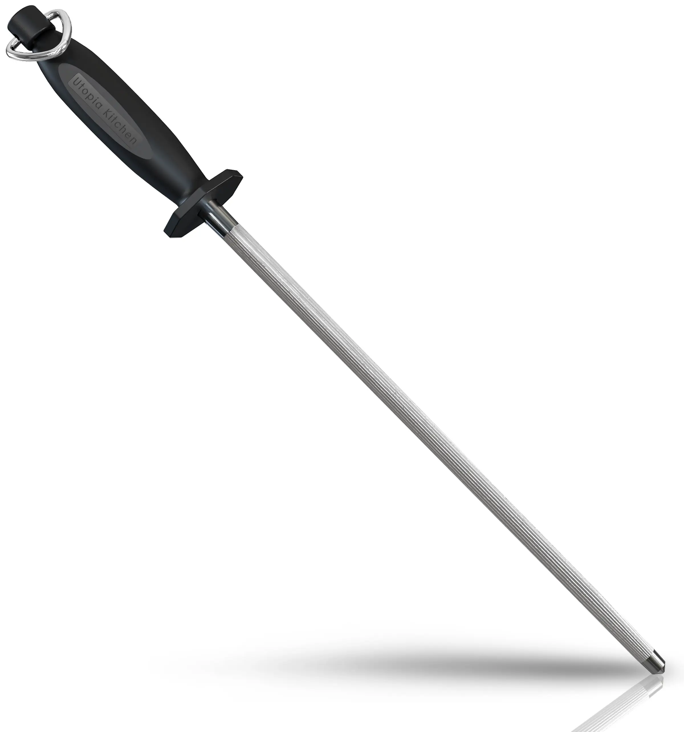 Kichly Carbon Steel Knife Sharpener Rod - Kitchen Tool for Home Users to Keep Knives Razor Sharp