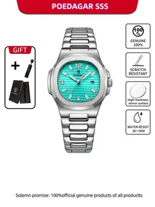 Poedagar Elegant Exquisite Top Women's Watch Waterproof Date Square Watch Women's High Quality Quartz Wristwatch Women's Watch Modern Waterproof Watch