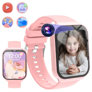 Kids' Smartwatch, Wireless Smart Watch, Smart Watch for Android, Sports Tracking Smartwatch with 18 Built-in Games, Front-facing Camera, Flashlight, Pedometer, Calculator, High-Capacity Battery—Perfect for Birthdays