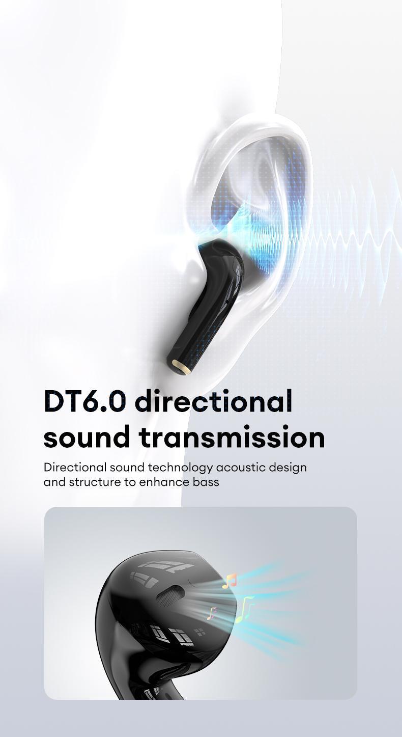 T02PRO TWS True Wireless Bluetooth 5.4 Earbuds High-resolution Sound Quality Headset Long-lasting Battery & Waterproof Electronic Headphones