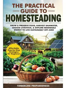 The Practical Guide to Homesteading: Affordable Step-by-Step Strategies for Beginners—Grow & Preserve Food, Harvest Rainwater, Choose Livestock, Explore Renewable Energy, & Live Sustainably Off-Grid Paperback