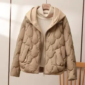 2025 Fashion Coats Korean Style Loose Cropped Coat Women Jacket Women Parkas Warm Puffer Jackets Casual Coat New Winter Clothes