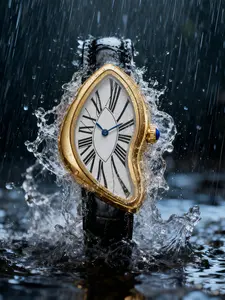 Women's Elegant Quartz Analog Watch, Unique Asymmetrical Irregular Shaped Design, Vintage Y2K Style, High-End Artistic Fashion Accessory
