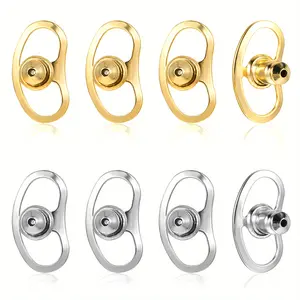 Earring Lifters Backs, 8pcs Earring Backs for Droopy Ears Locking Earring Backs Replacements for Studs Large Earring Backings Tight Earring Lifter Backers for Heavy Earrings