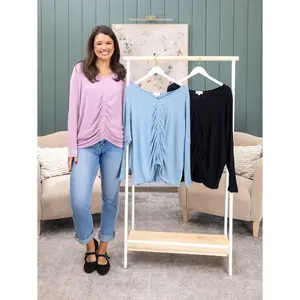 Brushed Center Cinched Top | S - 3XL *Final Sale*