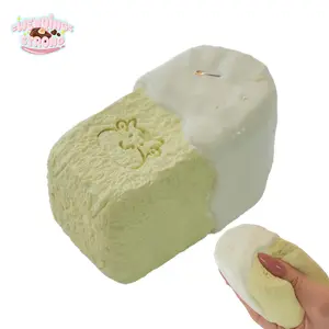 wenqingsquishy - Green Bean Cow [Handmade TabaSquishy] [full silicone rebom squishy] [Fidget Toy] [Squishy Toy] [177g]