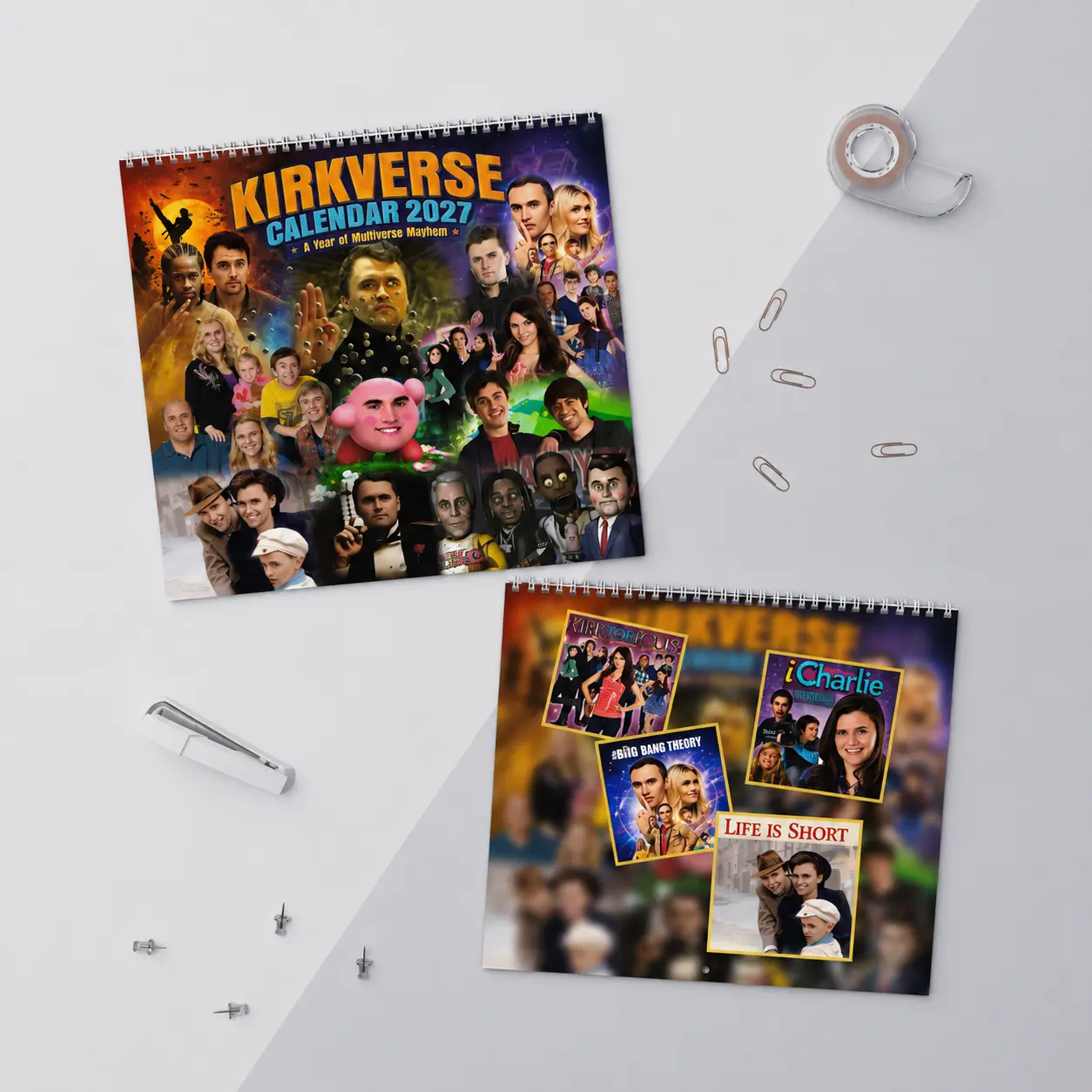 Kirkification Calendar 2027 - 8.5 x 8.5 inches,  Matte Paper Calendar, We Are Charlie Year