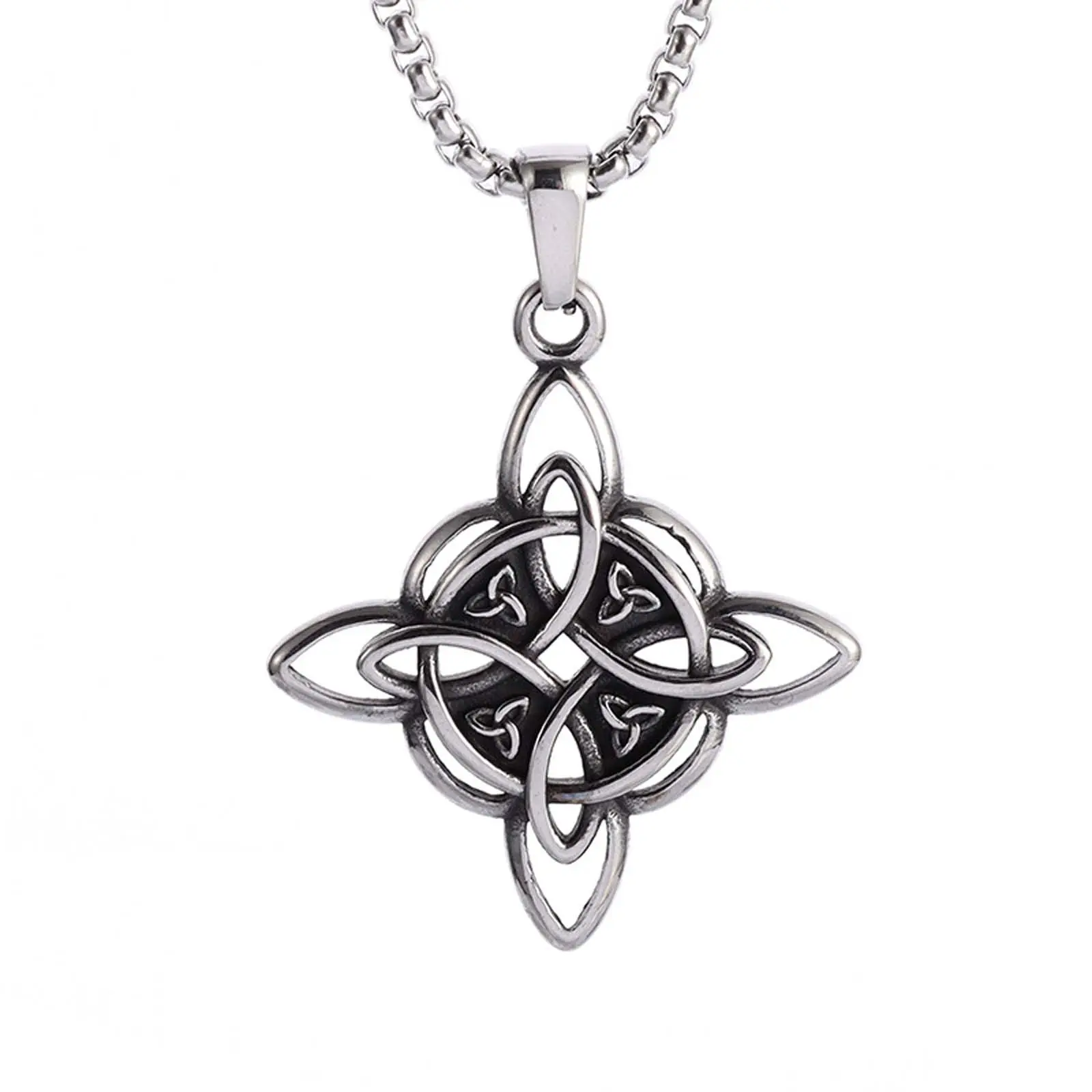 Celtic knot cross necklace, suitable for both men and women, a versatile accessory for everyday wear, and a perfect gift.
