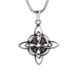 Celtic knot cross necklace, suitable for both men and women, a versatile accessory for everyday wear, and a perfect gift.