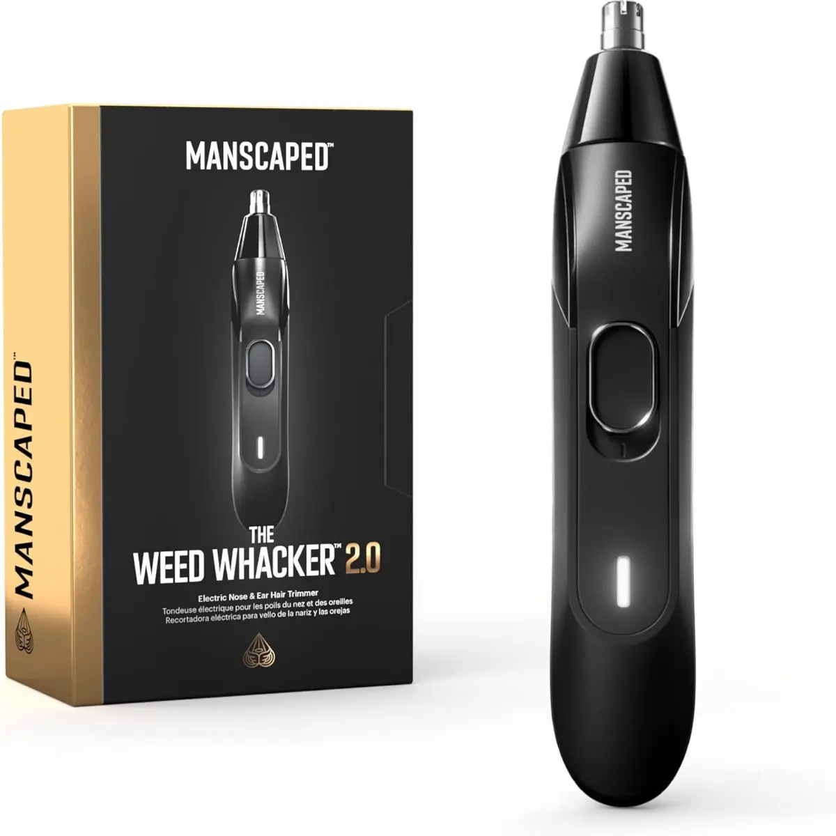Self-Grooming Power Nose & Ear Hair Trimmer - 7000 RPM Precision Personal Care Appliance, Rechargeable Batteries, Wet/Dry Use, Easy-to-Clean, Rubber-Grip, Improved Stainless Steel Dual Replaceable Blades, Self-Grooming Nose & Ear Hair Trimmers
