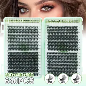 Mixed False Eyelashes 8-16mm Capacity, D Curl Style, Non-Toxic, Suitable for Home Application, Beginner Friendly, Individual False Eyelashes