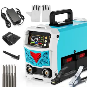 FirmOak Upgraded 160A Portable Cordless MMA ARC Stick Welding Machine, 110V Digital IGBT Inverter, 2 Batteries, Battery Pack Charger, LED Display, Hot Start Function for Outdoor Welding