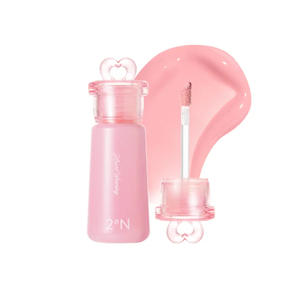 2aN Heart Wearing Liquid Cheek (0.15oz) – Dewy Liquid Blush with Soft Glow & Clear Layering | Hydrating Essence + Glossy Oil Blend | Buildable, Finger-Blend Texture