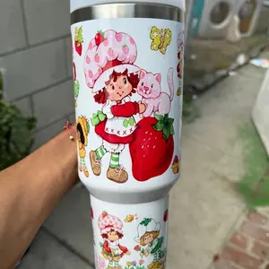 Strawberry shortcake 40 oz tumbler   for hot and cold l