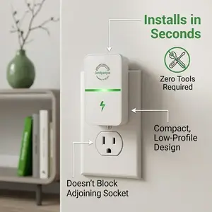 Household Plug-In Power Device Electricity Saving Box,28KW Electricity Saving Box (90V-250V),Surge Protector&Thermoregulation,for Home/Office/Restaurants/Factory