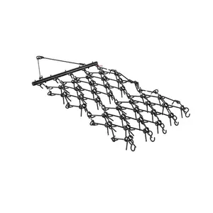 Fathersdaygift VEVOR Drag Harrow, 4x 4 ft Durable Chain Harrow with 69 Sharp Teeth, Suitable for ATV UTV Tractor, Ideal for Soil Preparation, Seeding, Smoothing Landscapes, and Yard Gravel Driveway Maintenancedealsforyoudays