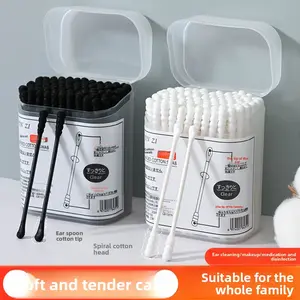 400-piece pack of black ear picks, specialized for the ear canal, disposable double-ended makeup swabs, magical cleaning tool Cowboy Themed Mini Boot Shaped Glasses Dessert Cups with Lids and Spoons clear aluminium iced coffee charcuterie measurement