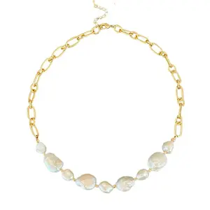 Sea Pearl Gold Chain Necklace