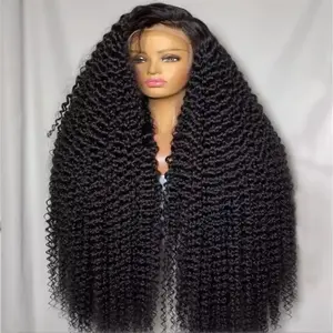 Gabrielle Hair Kinky Curly Lace Front Human Hair Wigs For Women 200% Density Brazilian 13x6 13X4 HD Transparent Lace Frontal Wig Preplucked 30 32 Inch 4x4 Jerry Curly Lace Closour Wig summerwins