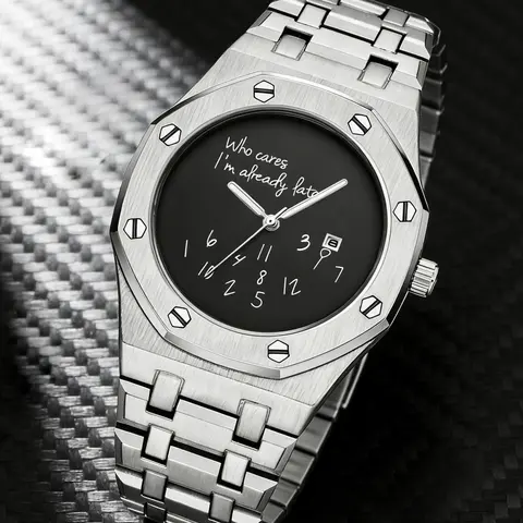 Men's Steel Band Quartz Analog Timepiece Watch, Round Dial Analog Design, Graffiti Number Pattern, Casual Vintage Fashion, High-End Men's Watch, Casual Trendy Wristwatch, Fashionable Wristwatch, Trendy Gift Recommendation, Analog Watches