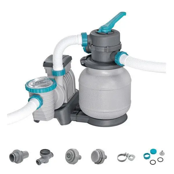 Bestway 1,600 Gallon Sand Filter Pump for Above Ground Outdoor Swimming Pools