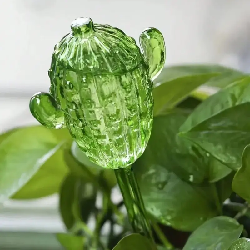 Cactus Shape Automatic Drip Irrigation System, Indoor Plant Plastic Watering Can, Low Maintenance Gardening Tool, Slow Percolation Design, Watering Systems