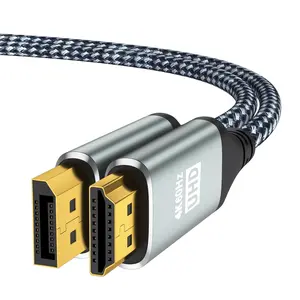 4K DisplayPort to HDMI Cable 6Feet, Supports 4K@60Hz/2K@120Hz, Uni-Direction DP 1.2 Computer to HDMI 1.4 Screen Cable Compatible with HP, ThinkPad, AMD, NVIDIA, Desktop and More