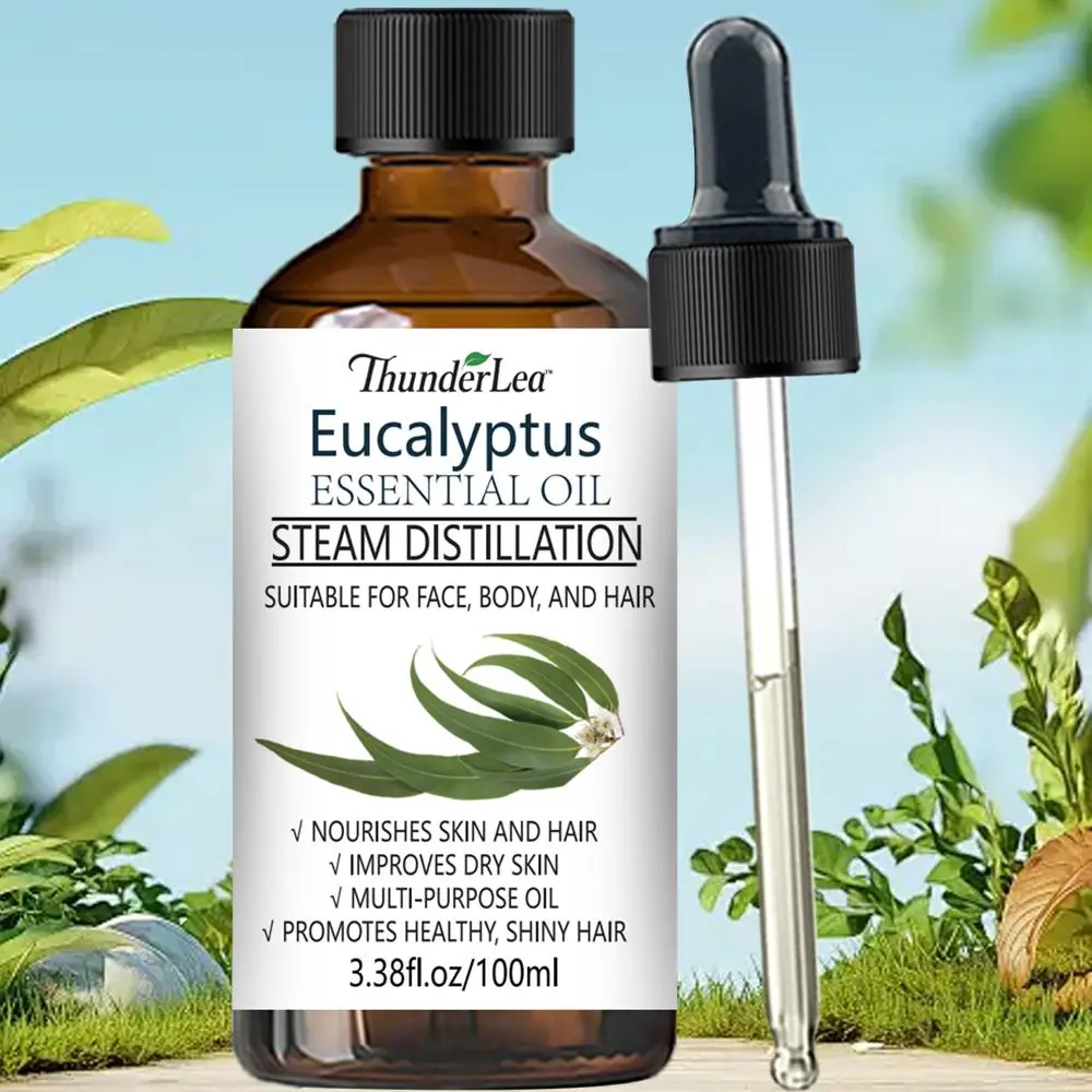 Eucalyptus Essential Oil, Natural Organic Therapeutic Oil for Insect Repellent, Hair Care, Skin Care, Aromatherapy, Humidifiers, Scented Diffuser Oils