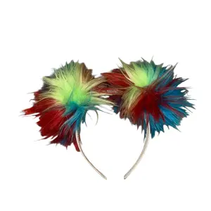 Snow Cone Pompom Headband 1-inch band