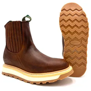 Silver Bull Slip On Work Boot Double Density Sole Slip Resistant Footwear Walking Shoes SB-4101 Comfort Leather