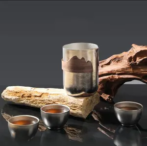 Titanium Portable Tea Set Super Light Weight High Tech Material