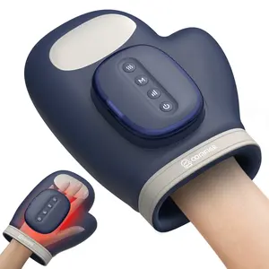 COMFIER Hand Massage with Heat and Compression,APP Control,Hand Massager Machine for Arthristis,Carpal Tunnel,Hand Wrist Finger Massager,3 Heat Levels&3 Intensities,Gifts for Women,Men,Black