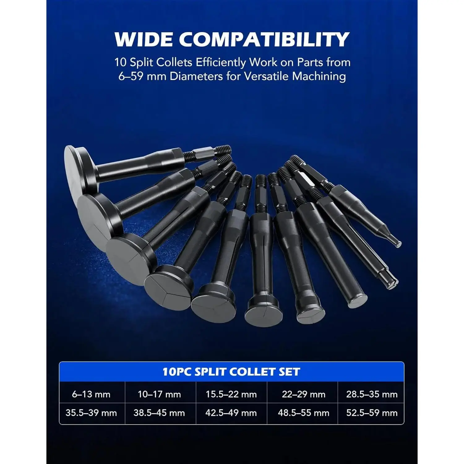 Blind Hole Collet Bearing Race and Seal Puller Extractor Kit - Blue/Red Slide Hammer Pilot Insert Tool Set for Automotive Repair, Collet Set, Car Tool Box Essentials