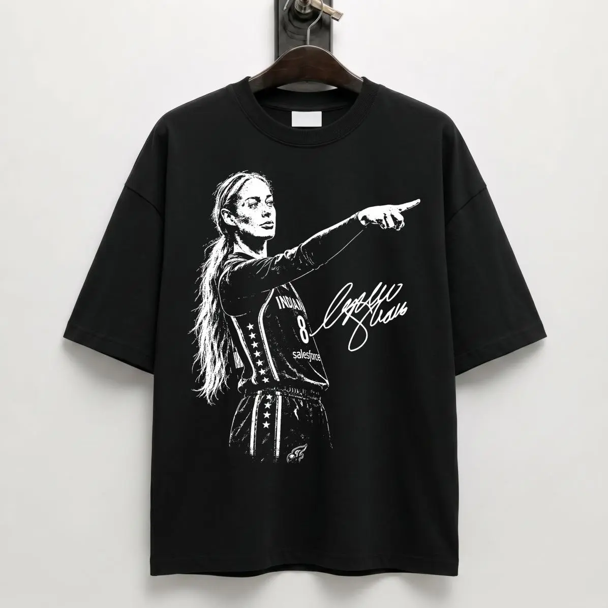 Sophe Cuningham Signature Graphic T-Shirt, Casual Smooth Cotton Basketball Top with a Seamless Round Neck for Fans, Shortsleeve, Fabric, Soft, Digital Print, Machine Wash, Graphic Tees, Foldable, Gift For Fans, Clothes