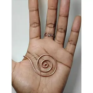 Handmade copper spiral chakra balance ring - meditation and energy jewelry, suitable for both men and women. Chakra activation, aura purification, yoga and work, spiritual gifts (adjustable size, nine fixed sizes)