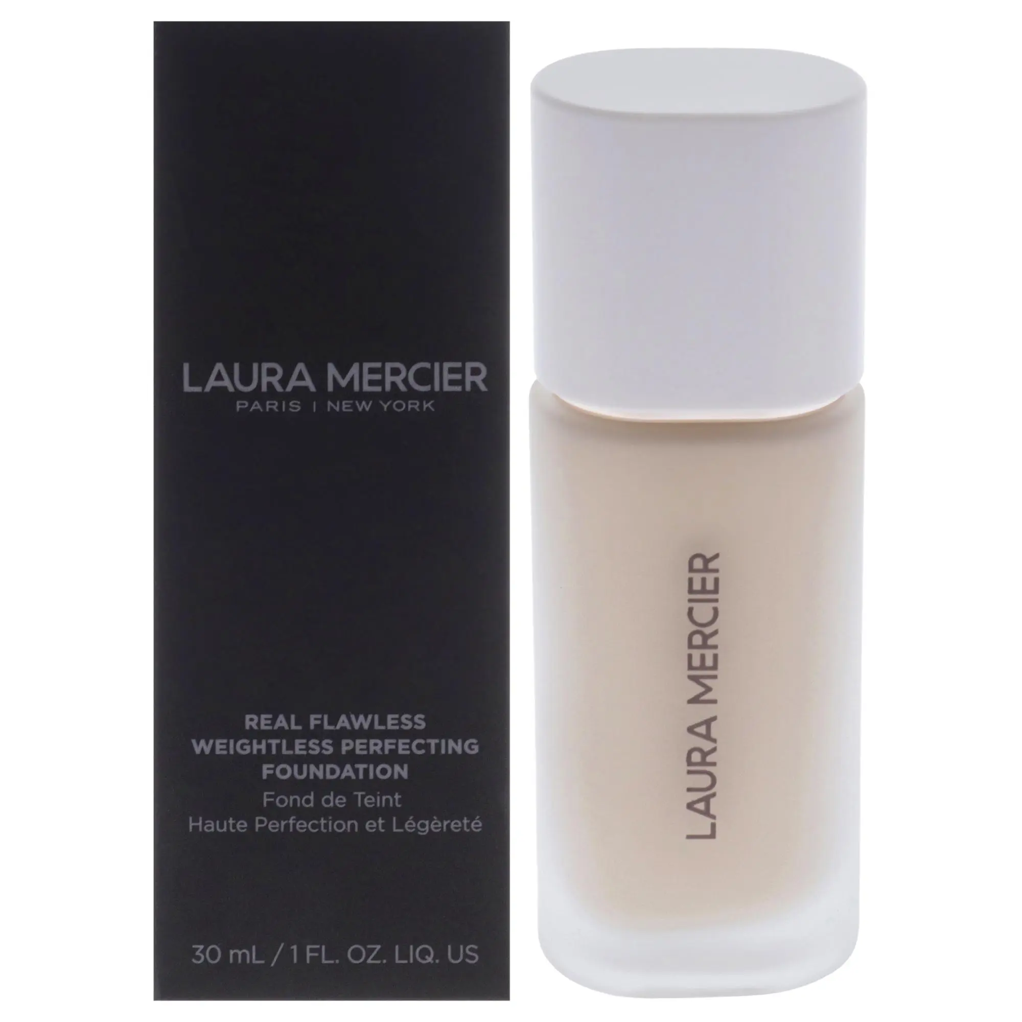Laura Mercier Real Flawless Weightless Smoothing Foundation - Shade 1N2 Vanille, Women's Daily Use Cosmetic Makeup with Natural Finish, Single Bottle, 1 oz Size