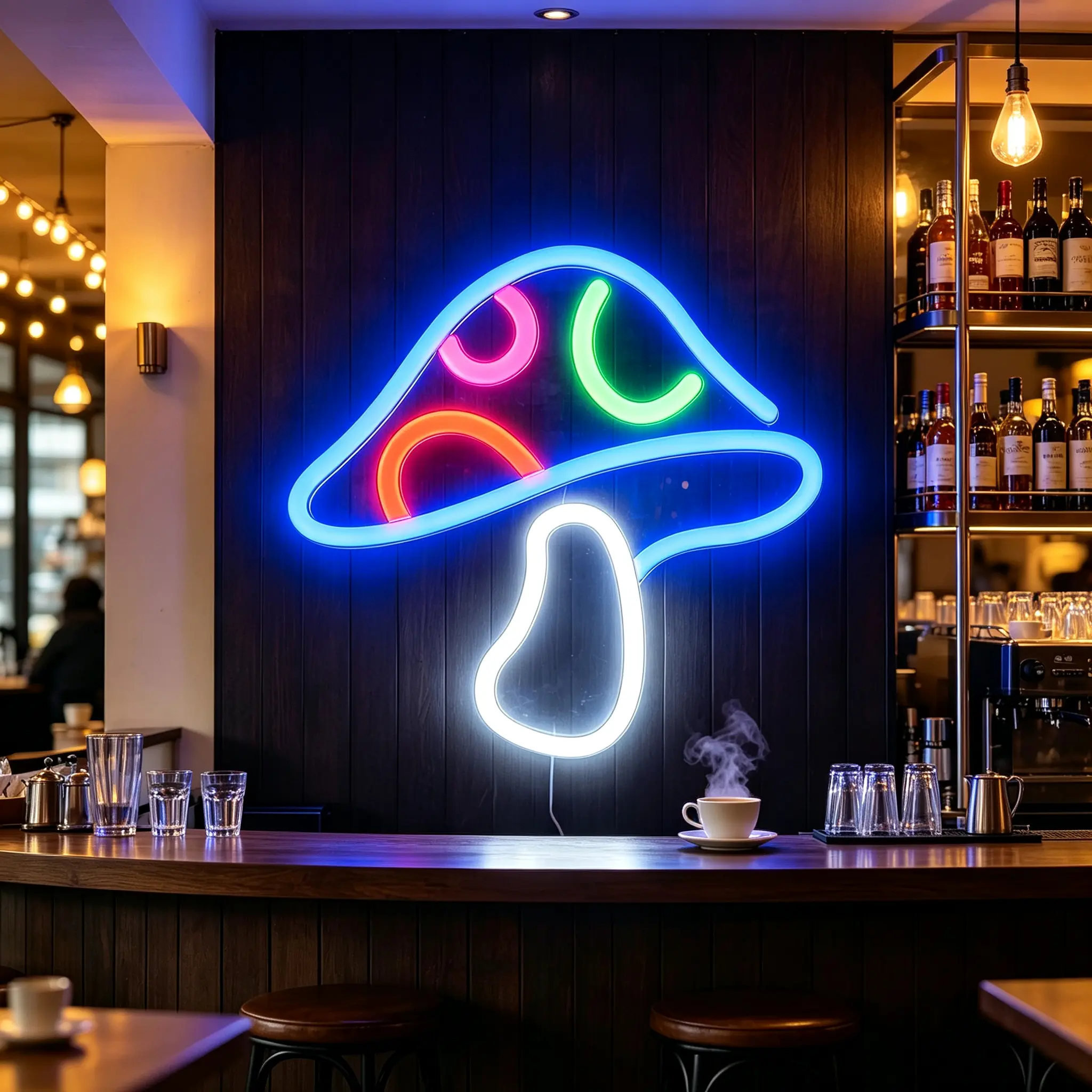 Mushroom Neon Sign - USB Dimmable LED Wall Decor, Dorm Room & Room Decorations Indoor Lighting for Teens’ Home Party Gift