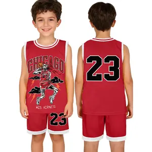 Kids Basketball Jersey Set #23 | Boys Athletic Tank Top & Shorts Outfit | Breathable Sports Uniform for Summer Play, Training & Casual Wear
