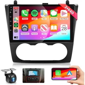 RIMOODY 9 Inch Carplay Car Stereo Radio for Nissan Altima 2008-2012 Manual A/C, 2G+64G HiFi 16EQ 1080P IPS Touchscreen, Bluetooth Connectivity, Android Auto, MirrorLink, RDS FM Radio, GPS, WiFi, Backup Camera Car Video Player Car Monitor