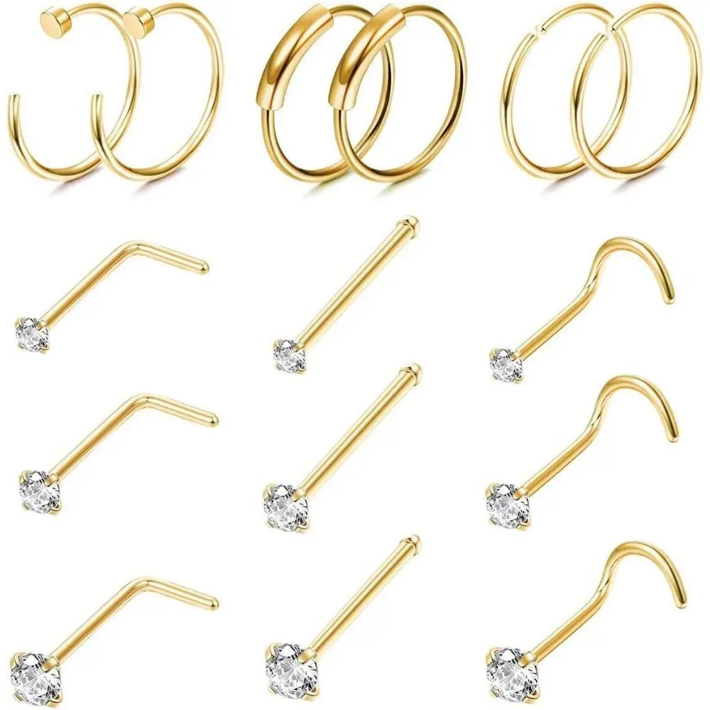 B.20G Gold Nose Ring