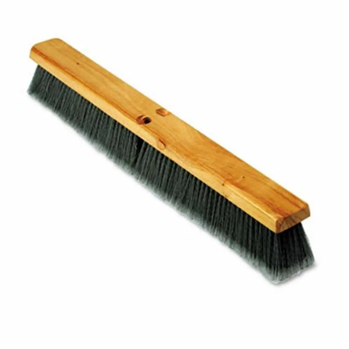 Household Cleaning Push Broom, 24-Inch Flagged Bristles, Smooth Gray Home Care Broom