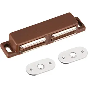 Double  Catch Latch In Closures PP Brown for Cabinet Door Shutter