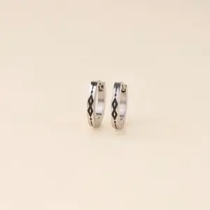 Southwest Huggie Hoop Earrings