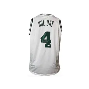 Jrue Holiday Signed Custom White Boston Basketball Jersey JSA