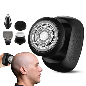 Shaver & Bald Head Clipper Duo - Rechargeable Painless Shaving, Shiny Head Grooming Kit for Husband, Dad (Father's Day, Christmas, Birthday), Beard Shaver Kit