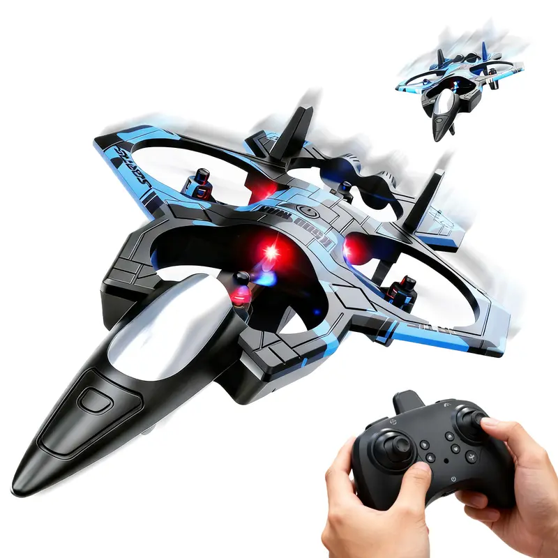 Remote Control Airplanes RC Planes for Adults, RC Airplane Fighter Jet With Light, 360° Flip Fighter Jet Toys, Stunt Roll, Airplane Toy Gifts