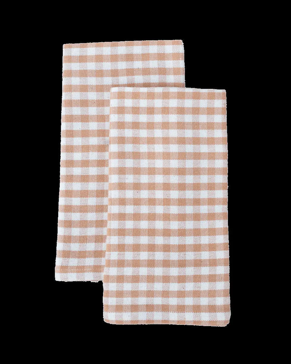 Tan Gingham Napkin | Set of 2