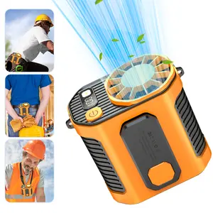 Portable Waist Clip Fan, Ultra-Long Standby Time With Flashlight, Rechargeable Battery Fan, Suitable For Work, Hiking, Fishing, Night Fishing