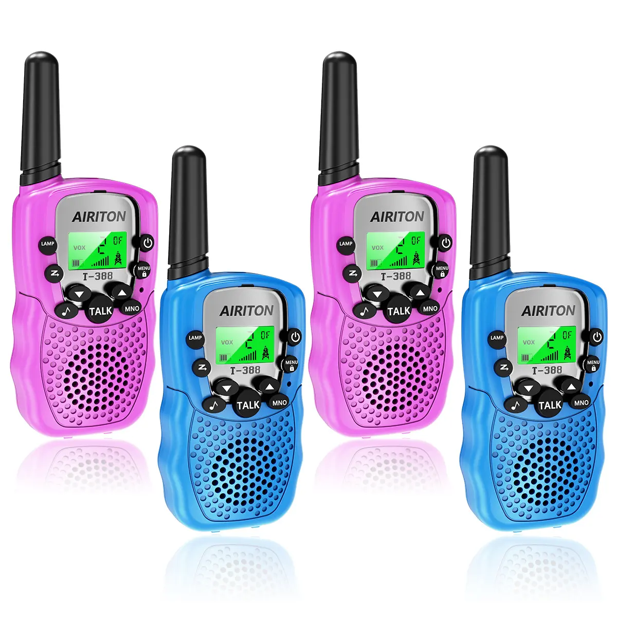 4 Pack Walkie Talkies F22 FRS Radio for Adults Rechargeable NOAA USB-C Charger for Camping Hunting